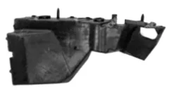 Support Moulure Pare chocs avant droite pour AUDI Q5 I ph. 1 2008-2012, en plastique, Neuf