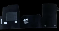 Tapis de sol Auto pour OPEL MOVANO II, 2010-2019, avec sigle MOVANO, moquette noire et clips, Neuf