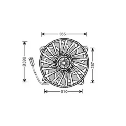 Ventilateur Radiateur moteur pour CITROËN DS4 2011-2015, OEM: 1253A9, Neuf