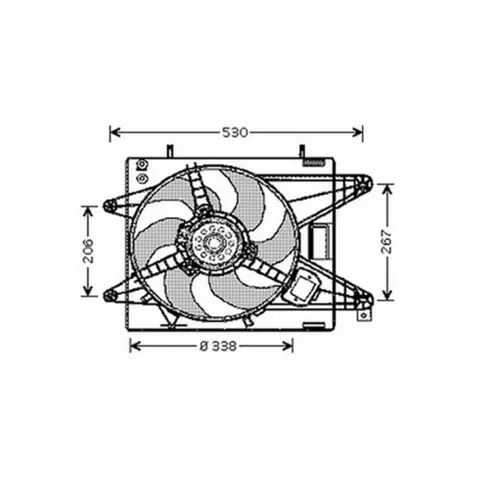 Ventilateur Radiateur moteur pour FIAT MULTIPLA 1998-2004, OEM: 46430980, Neuf