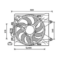 Ventilateur Radiateur moteur pour FIAT PANDA III depuis 2012, OEM: 1560758, Neuf