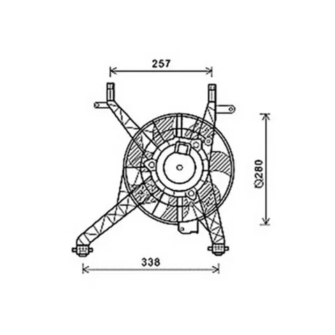 Ventilateur Radiateur moteur pour FORD B-MAX depuis 2012, OEM: 1541277, Neuf