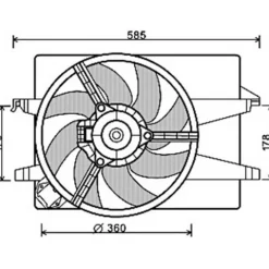 Ventilateur Radiateur moteur pour FORD FUSION ph.2 depuis 2005, OEM: 1358334, Neuf