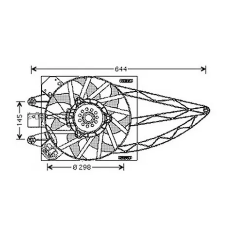 Ventilateur Radiateur moteur pour FIAT PANDA II ph.1 2003-2012, OEM: 51764536, Neuf