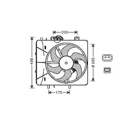 Ventilateur Radiateur moteur pour CITROËN C3 I ph.1 2002-2005, OEM: 1253C6, Neuf