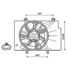 Ventilateur Radiateur moteur pour FORD FIESTA Mk6 ph.2 2013-2016, OEM: 1843120, Neuf