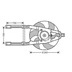 Ventilateur Radiateur moteur pour FIAT SEICENTO depuis 1998, OEM: 46559851, Neuf