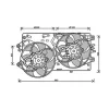 Ventilateur Radiateur moteur pour FIAT GRANDE PUNTO 2005-2009, OEM: 55703903, Neuf
