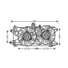 Ventilateur Radiateur moteur pour FIAT DOBLO I ph.2 2006-2010, OEM: 51718489, Neuf