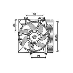 Ventilateur Radiateur moteur pour CITROËN C3 I ph.1 2002-2005, OEM: 1253H6, Neuf