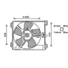 Ventilateur Radiateur moteur pour FIAT SEDICI depuis 2007, OEM: 71746872, Neuf