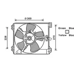 Ventilateur Radiateur moteur pour FIAT SEDICI depuis 2007, OEM: 71746872, Neuf