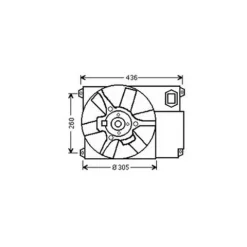 Ventilateur Radiateur moteur pour CITROËN JUMPER I ph.1 1994-2002, OEM: 1308CF, Neuf