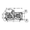 Ventilateur Radiateur moteur pour FIAT PUNTO II ph.2 2003-2009, OEM: 46524624, Neuf
