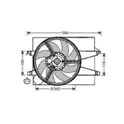 Ventilateur Radiateur moteur pour FORD FIESTA Mk5 ph.1 2002-2005, OEM: 1337583, Neuf