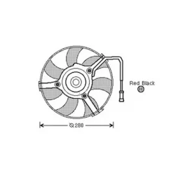 Ventilateur Radiateur moteur pour AUDI A6 II ph.1 1997-2001, OEM: 4B0959455, Neuf