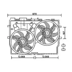 Ventilateur Radiateur moteur pour FIAT DUCATO III ph.1 2006-2014, OEM: 1399669080, Neuf