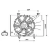 Ventilateur Radiateur moteur pour FORD B-MAX depuis 2012, OEM: 1525897, Neuf