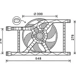 Ventilateur Radiateur moteur pour FIAT 500 ph.1 2007-2015, OEM: 5179936, Neuf