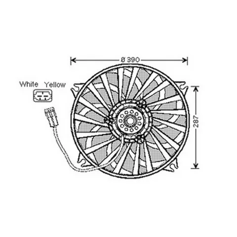 Ventilateur Radiateur moteur pour CITROËN JUMPY II 2007-2016, OEM: 1250G6, Neuf