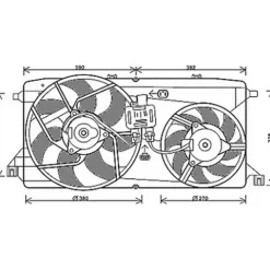 Ventilateur Radiateur moteur pour FORD TRANSIT Mk7 2006-2014, OEM: 1819418, Neuf