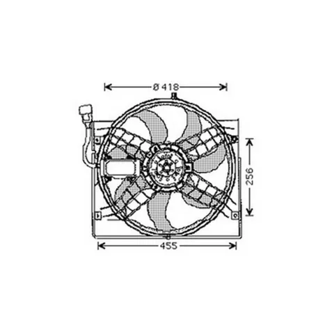 Ventilateur Radiateur moteur pour BMW Serie 3 E46 1998-2001, OEM: 17117790896, Neuf