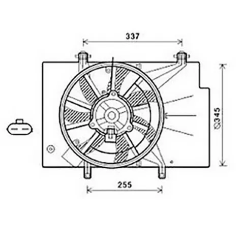 Ventilateur Radiateur moteur pour FORD FIESTA Mk6 ph.1 2008-2012, OEM: 1525897, Neuf
